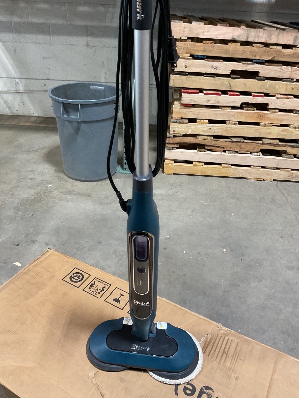 Photo 1 of ***USED, MINOR DAMAGE ***Shark Steam & Scrub All-in-One Scrubbing and Sanitizing Hard Floor Steam Mop, 2 Steam Modes, 2 Dirt Grip Soft Scrub Pads Included, XL Removable Water Tank, Swivel Steering, Teal, S8002BRN