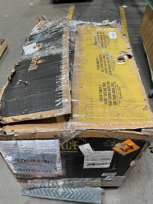 Photo 1 of ***MINOR DAMAGE, UNKNOWN MISSING HARDWARE ***Charbroil Performance Series Convective 4-Burner with Side Burner Cabinet Propane Gas Grill, Stainless Steel - 463354021