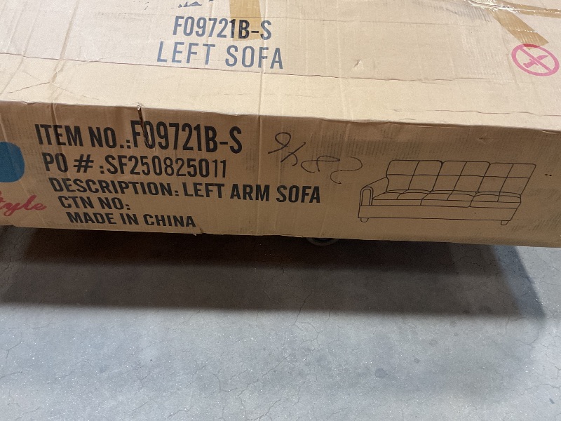 Photo 1 of ***PARTIAL SET, LEFT SIDE ONLY***Trygoal L-Shaped Sectional Sofa with Movable Chaise & Storage Ottoman, Leather 3-Piece Modular Convertible Couches for Living Room, Black