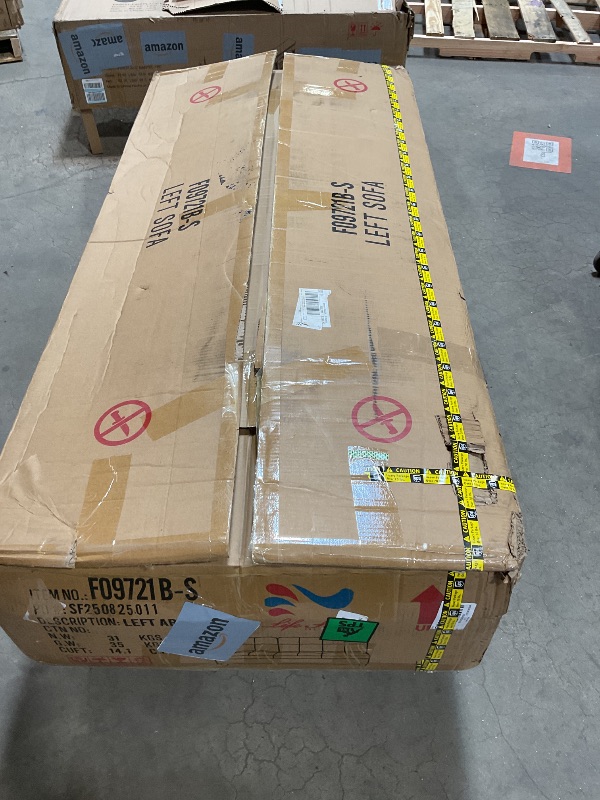 Photo 1 of ***PARTIAL SET, LEFT SIDE ONLY***Trygoal L-Shaped Sectional Sofa with Movable Chaise & Storage Ottoman, Leather 3-Piece Modular Convertible Couches for Living Room, Black