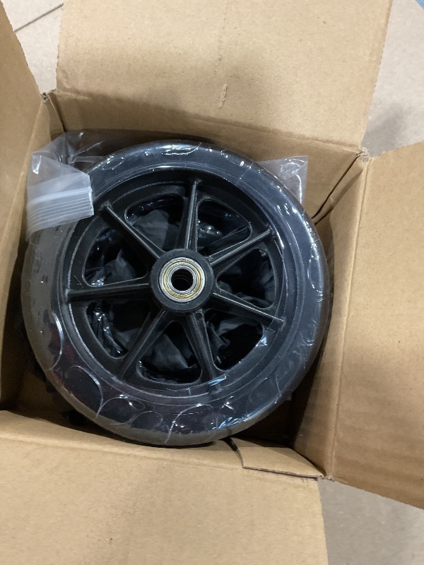 Photo 1 of 2Pcs 6 Inch Replacement Wheelchair Wheels for Walkers - Environmentally Friendly Rubber Material, Wear-Resistant PU Tires, Anti-Slip, and Durable ABS Wheel Hub (6IN Narrow 2Pcs)