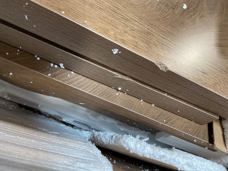 Photo 1 of **SELLING FOR PARTS. DENTS**LITTLE TREE 70.9 Inches Tall Arched Bookcase, 8-Tier Bookshelf with Doors & Adjustable Shelves, Farmhouse Big Bookcase for Living Room, Large Vertical Storage Cabinet for Home Office, Oak Color