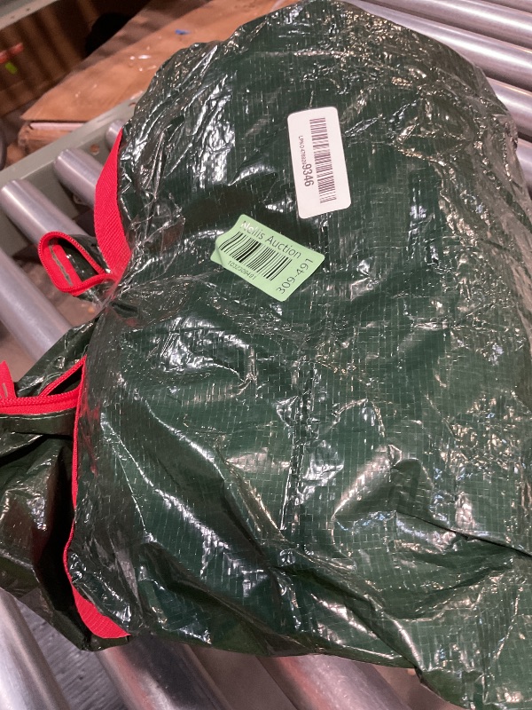 Photo 1 of *BROKEN ZIPPER**Zober Large Christmas Tree Storage Bag - Fits 9 Ft Artificial Trees - Plastic, Waterproof Christmas Tree Bag For Storage Box For Xmas - Strong, Durable Handles - Label Card Slot - Green