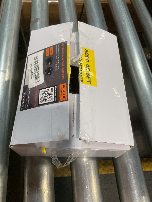 Photo 1 of [2 Pack] BESTTEN Keyed Entry Door Knob, Entrance Door Lock, Keyed Different, Standard Ball, Matte Black