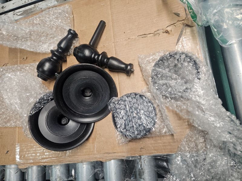Photo 1 of **MISSING PARTS REFER TO PHOTO**
Wall Sconce Candle Holder Set of 2, Large Black Scepter Design Metal Wall Candle Holder, Home Wall Decoration for Living Room, Bathroom, Dining Room