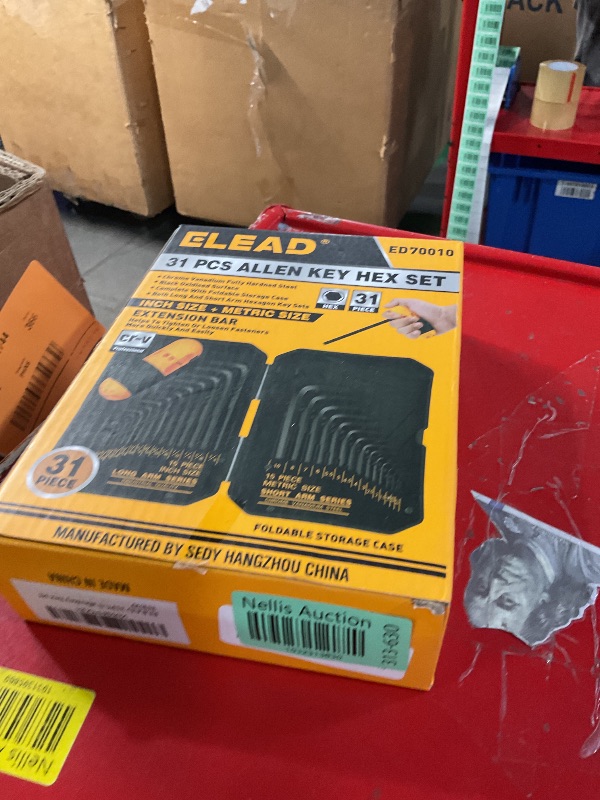 Photo 1 of ELEAD 31-Piece Hex Key Set - Allen Wrench Set, SAE and Metric Allen Keys MM(0.7mm-10mm) SAE(0.028"-3/8) Heat-Treated, Torque Handle, High Leverage, Long & Short Keys, Easy Organization