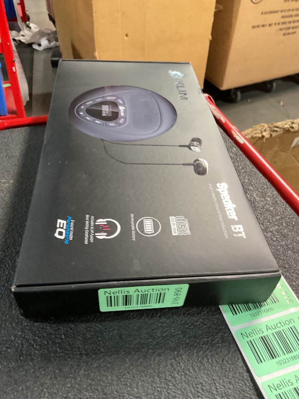 Photo 1 of KLIM Speaker + Bluetooth CD Player with Speakers + New 2024 + Discman + Rechargeable Battery + Portable CD Player with Headphones + CD Player Portable + SD Card + AUX + Ideal for Car, Home