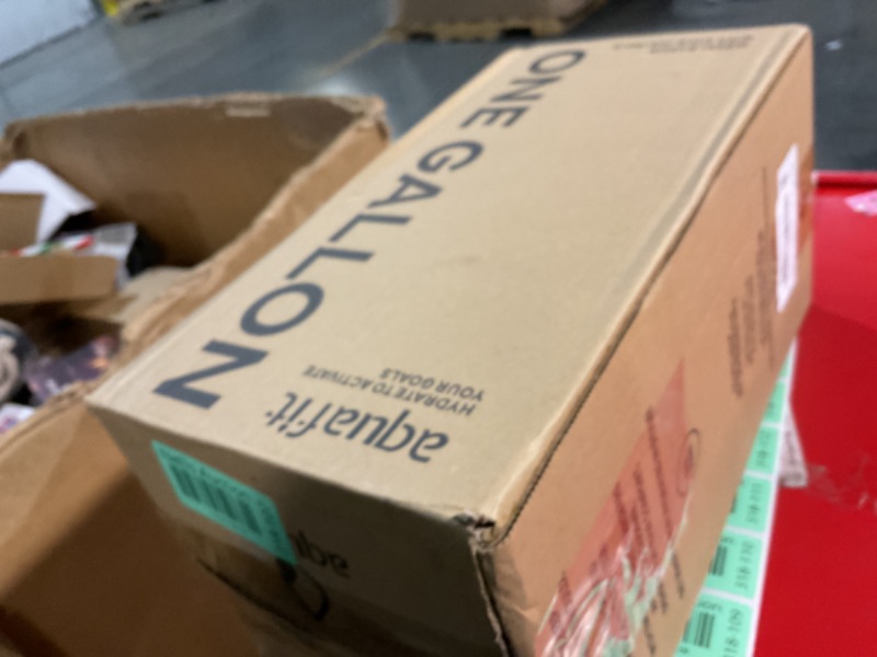 Photo 1 of AQUAFIT 1 Gallon Water Bottle with Time Marker - BPA Free 128 oz Water Bottle with Straw, Gym Water Bottle with Handle, 1 Gallon Water Jug, Big Water Bottle, Large Water Bottle (Gray)