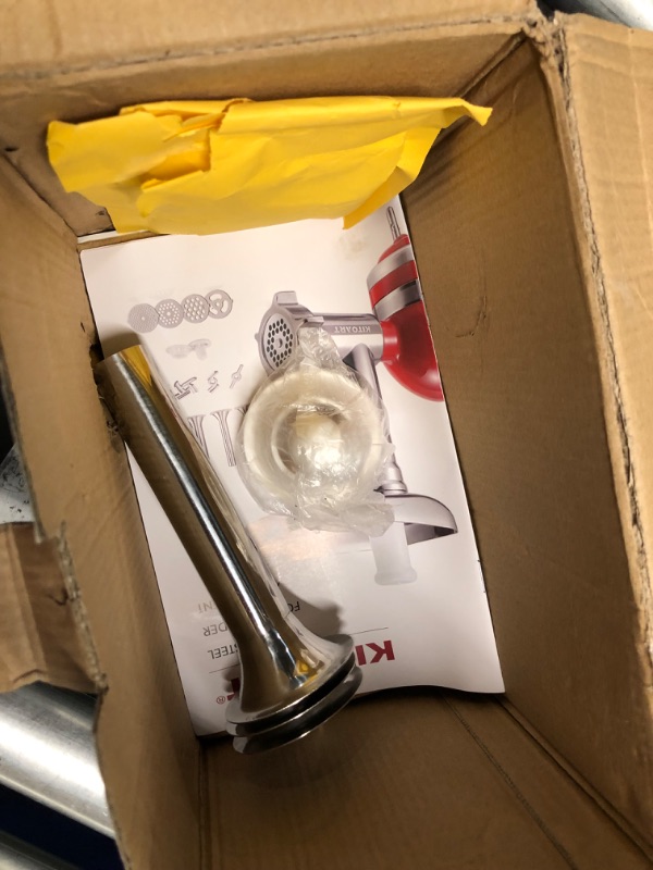 Photo 3 of ***USED - LIKELY MISSING PARTS - UNABLE TO TEST***
Stainless Steel Meat Grinder Attachments for KitchenAid Mixers, Meat Grinder, Sausage Stuffer, Perfect Grinder Attachment for KitchenAid, Dishwasher Safe(Machine/Mixer Not Included)