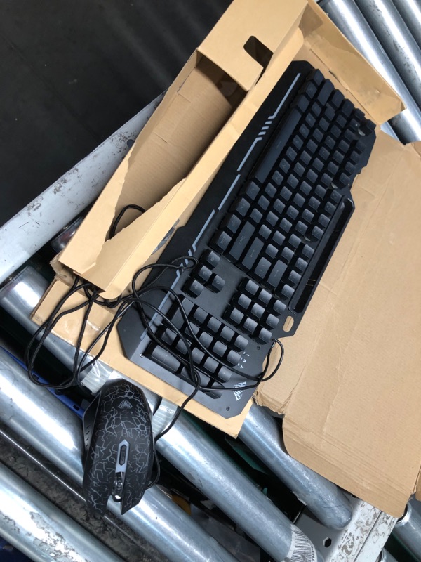 Photo 3 of ***DAMAGED - KEYS BROKEN - SPACEBAR AND WINDOWS KEY DON'T WORK***
AULA Gaming Keyboard, T102 104 Keys Gaming Keyboard and Mouse Combo with RGB Backlit, All-Metal Panel, Anti-Ghosting, PC Gaming Keyboard and Mouse, USB Wired Keyboard Mouse for MAC Xbox PC 