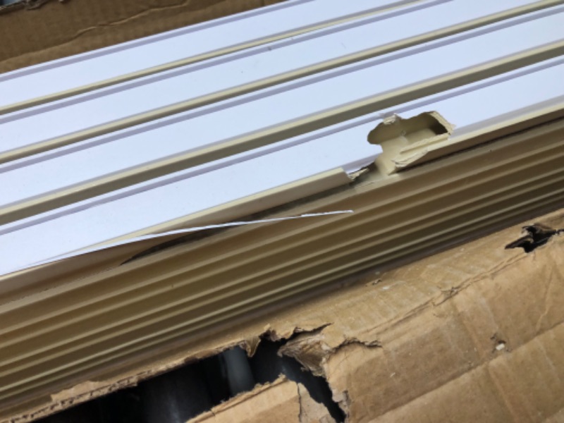 Photo 1 of ***USED - MAJOR DAMAGE - SEE PICTURES***
Eazart 3D Slat Wall Panels, WPC Wood Strip Texture Panels for Modern Home Decor, 96 x 96in, 8-Pack(White)