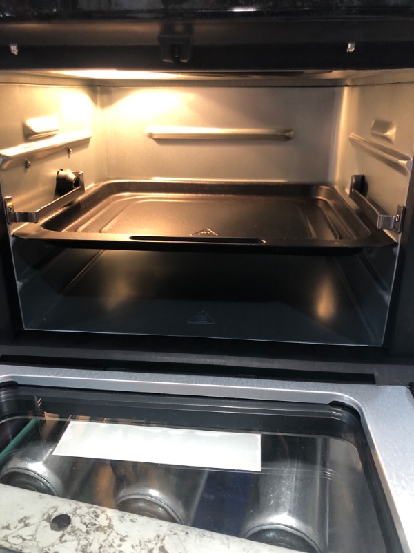 Photo 4 of ***USED - POWERS ON - UNABLE TO TEST FURTHER - MISSING ROTISSERIE AND TRAYS - SEE PICTURES***
 Instant 140-3000-01 Vortex Plus Quart 7-in-1 Multi-Use Air Fryer, 10QT, Silver,Black