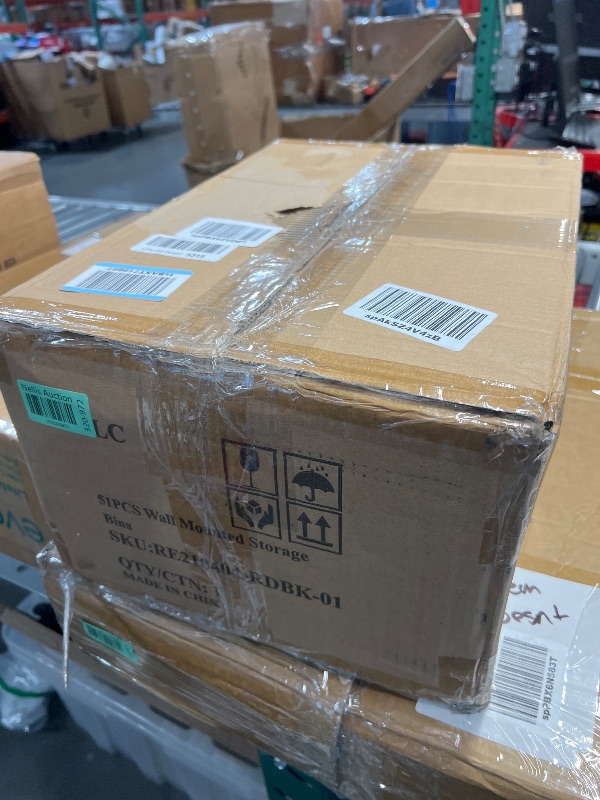 Photo 1 of 52PCS Wall Mounted Storage Bins Garage Storage Drawers with 4PCS Wall Mounting Peg Boards Workshop Parts Rack Container Tool Organizer Easy Access Compartments for Hardware Crafts Office Supplies