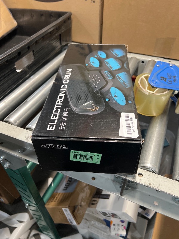 Photo 1 of Electronic Drum Set Potable Drum Set Volume Control Electric Drum Set MIDI Drum Pad with 2 Built-in Stereo Speakers Foot Pedals, Sticks Christmas& Birthday Gift Can Record Tracks (Drum Songs Included)