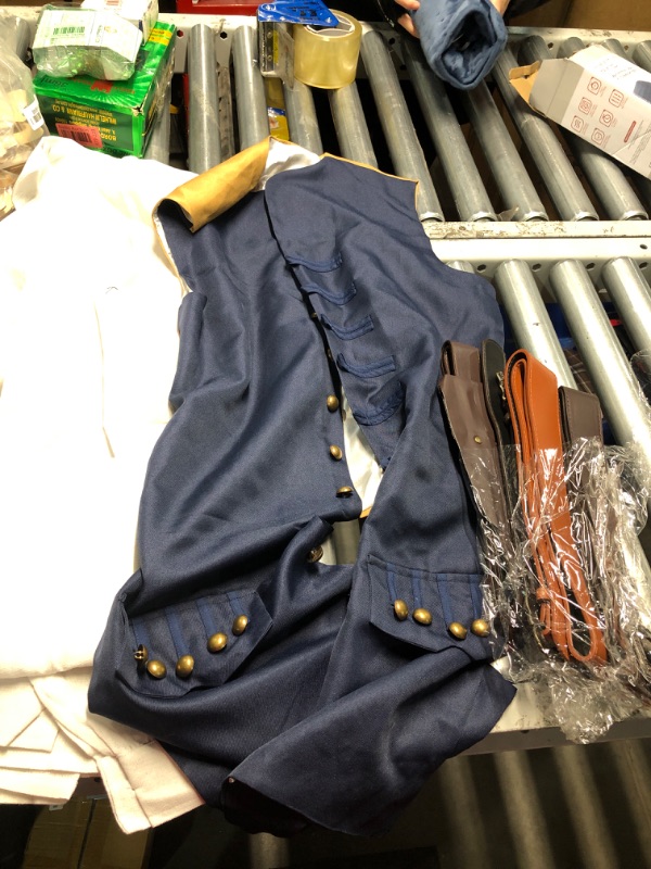 Photo 3 of **MISSING MULTIPLE PIECES, UNCLUDING OUTER COAT AND OTHER ACCESSORIES** SEE PHOTO
Mens Pirates Cosplay Costume Pirate Jack Outfit Coat Belt Cosplay Props Halloween