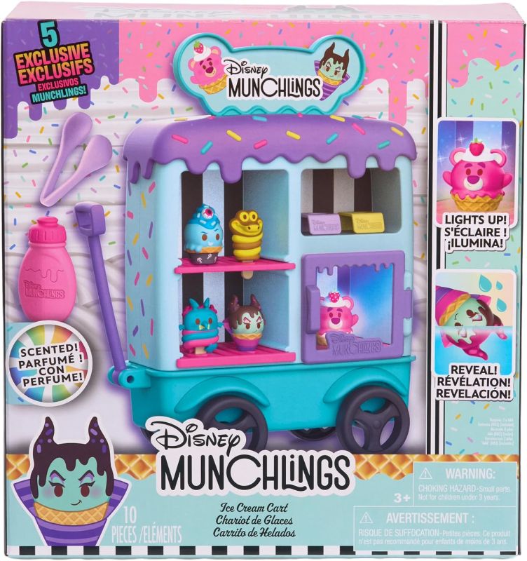 Photo 1 of 
Just Play Disney Munchlings Ice Cream Cart, 13-Piece Color Change Figure Playset, Kids Toys for Ages 3 Up