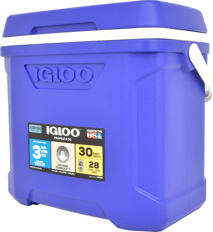 Photo 1 of 
Igloo Profile II 30 Quart Bail, Blue