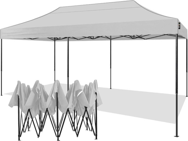 Photo 1 of 
AMERICAN PHOENIX 10x20 Canopy Tent Pop Up Portable Instant Commercial Heavy Duty Outdoor Market Shelter (10'x20' (Black Frame), White)