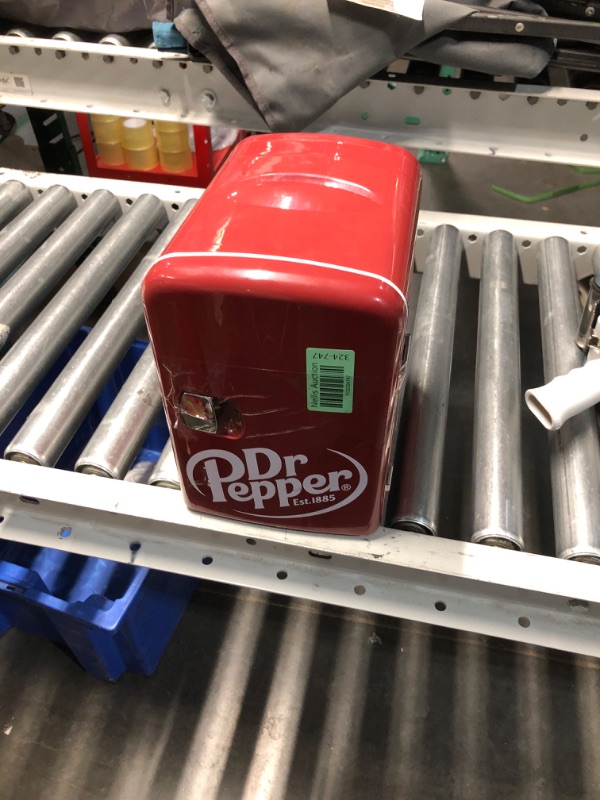 Photo 2 of ***STOCK PHOTO REFERENCE ONLY***
DR. Pepper Mini Portable Compact Personal Fridge Cooler, 4 Liter Capacity, 6 Cans, Makeup, Skincare, Freon-Free & Eco Friendly, Maroon