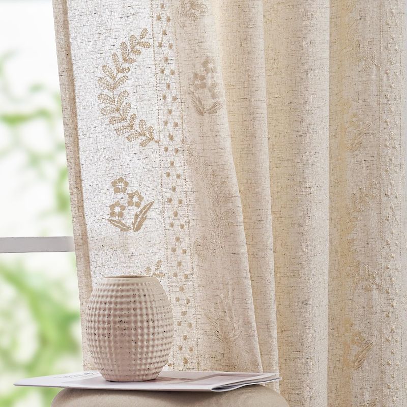 Photo 1 of ***STOCK PHOTO REFERENCE ONLY***
jinchan Linen Curtains for Living Room Boho Curtains 96 Inch Length Linen BlenD Curtains FarmhouseDrapes Bedroom Window Curtain Set 2 Panels