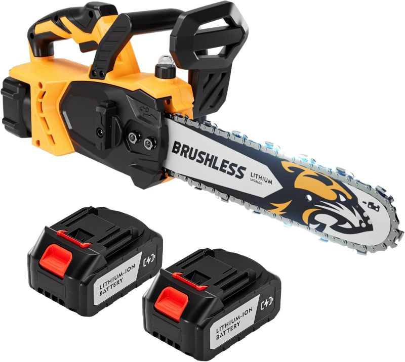 Photo 1 of ***STOCK PHOTO REFERENCE ONLY***
Electric Chainsaw Battery Powered 12 Inch Brushless Cordless Chainsaws With Auto Oiler Handheld Chain Saw for Branches,Courtyard,Household Garden Wood Cutting 