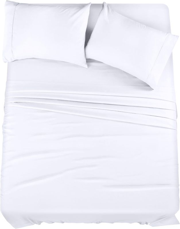 Photo 1 of ***STOCK PHOTO REFERENCE ONLY***
Bedding King Bed Sheets Set - 4 Piece Bedding - Easy Care (King, White)
