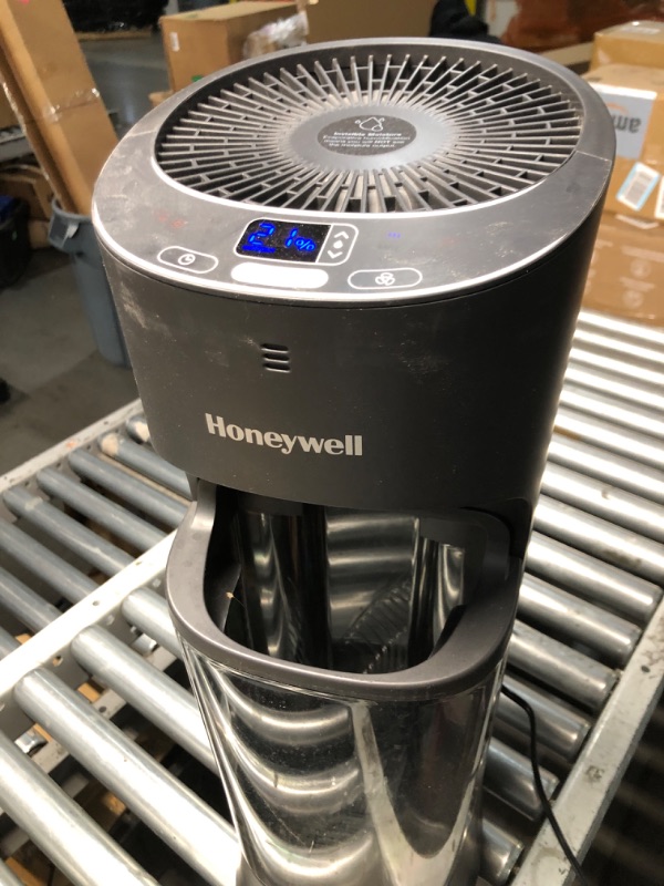 Photo 1 of Honeywell Top Fill Tower Humidifier, Digital Humidistat, Black – Cool Mist Humidifier for Bedroom, Home or Office with Space Saving Tower Design