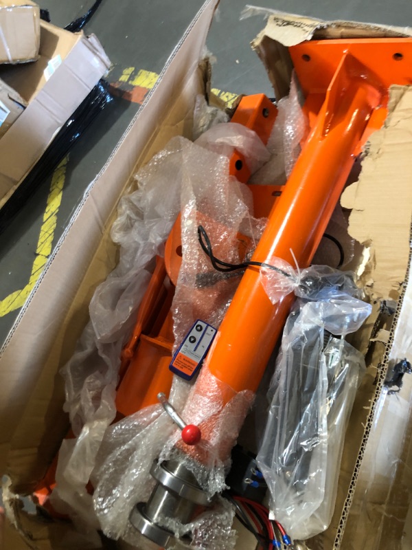 Photo 1 of VEVOR Electric Pickup Truck Crane, 1100 lbs, Folding Truck-Mounted Bed Crane with Electric Winch 3500 lbs, Steel Pickup Truck Jib Crane Hoist 360° Swivel for Lifting Goods in Construction, Factory