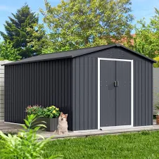 Photo 1 of ***NONREFUNDABLE - INCOMPLETE - SEE COMMENTS***
8 ft. x 15 ft. Shed With Floor - Dark Grey Panels