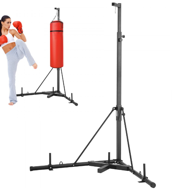 Photo 1 of *** FACTORY SEAL***VEVOR Punching Bag Stand, Steel Heavy Duty Workout Training Equipment, Adjustable Height Boxing Punching Stand with Weighted Base, Holds Up to 400 lbs, Freestanding Sandbag Rack for Home Gym Fitness