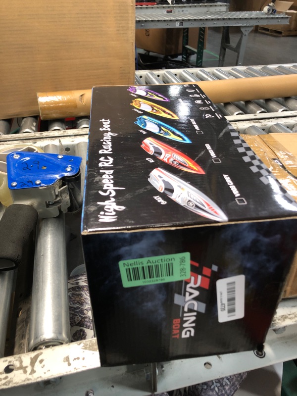 Photo 1 of HEXSOLID Remote Control Boat RC Boat for Adults Kids for Pool Lake with 2 Batteries 60Min 30+ KPH Racing Boats 5 Cool LED Lights 3 Speeds Toys for Kids & Boys Ideal for Kids