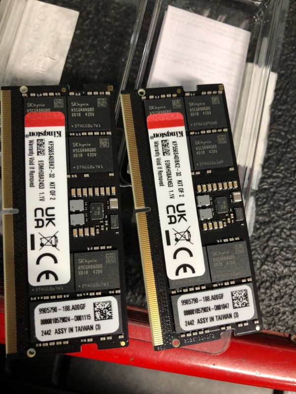 Photo 2 of (FAIR) Kingston Fury Impact PnP 32GB (2x16GB) 5600MT/S DDR5 CL40 SODIMM Notebook Gaming Memory Kit of 2 - KF556S40IBK2-32 32GB Kit of 2 5600MT/s