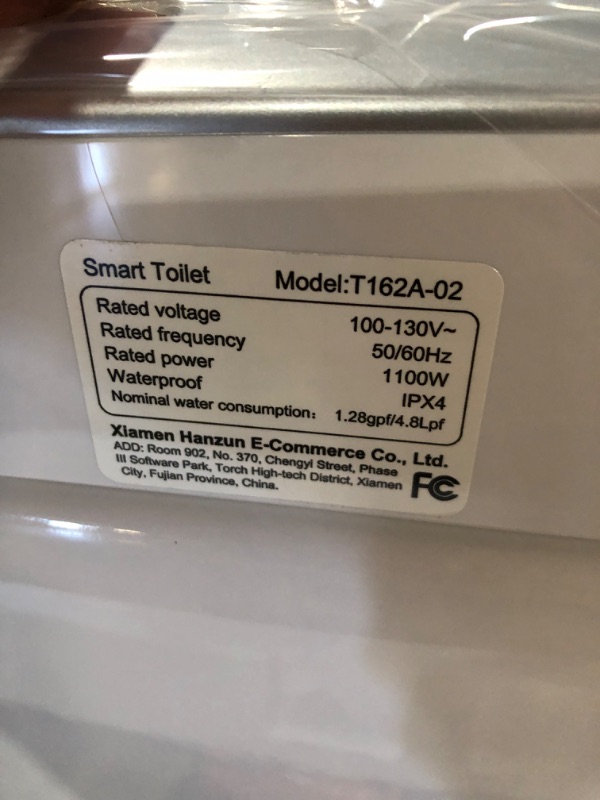 Photo 5 of ***FACTORY SEALED***LEIVI Smart Toilet with Built-in Bidet Seat, Tankless Toilet with Auto Lid Opening, Closing and Flushing, Heated Seat, Digital Display, Remote Control, Elongated