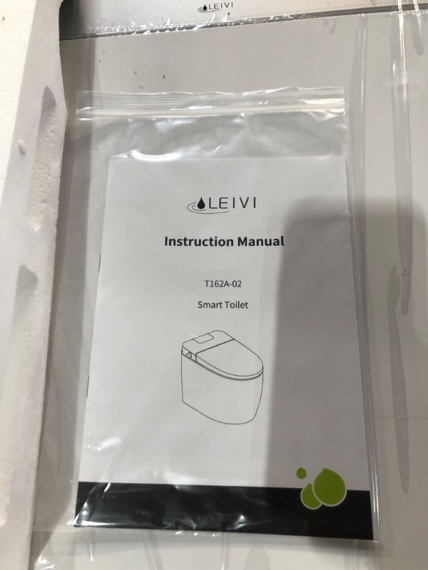 Photo 6 of ***FACTORY SEALED***LEIVI Smart Toilet with Built-in Bidet Seat, Tankless Toilet with Auto Lid Opening, Closing and Flushing, Heated Seat, Digital Display, Remote Control, Elongated