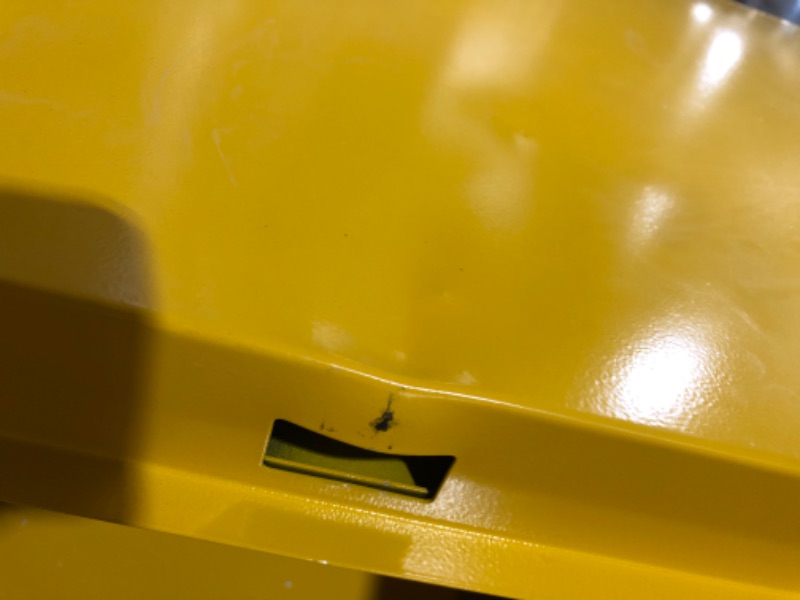 Photo 1 of ***DENT LEFT DOOR***VEVOR Flammable Safety Cabinet, 45 Gal, Cold-Rolled Steel Flammable Liquid Storage Cabinet, 42.9 x 18.1 x 65.2 in Explosion Proof with 2 Adjustable Shelves 2 Manual Doors for Industrial Use, Yellow