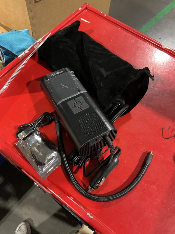 Photo 1 of TEMOLA Tire Inflator Portable Air Compressor, Air Pump for Car Tires 150PSI Cordless Air Compressor Portable With Pressure Gauge, 12V DC Tire Pump for Car Motorcycle Bicycle, Car Accessories