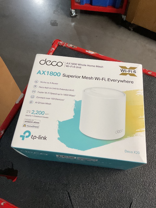 Photo 2 of ***(PARTS ONLY/ NON FUNCTIONAL/ NO RETURNS OR REFUNDS) ***
TP-Link Deco X20(1-pack) AX1800 Whole Home Mesh Wi-Fi 6 System