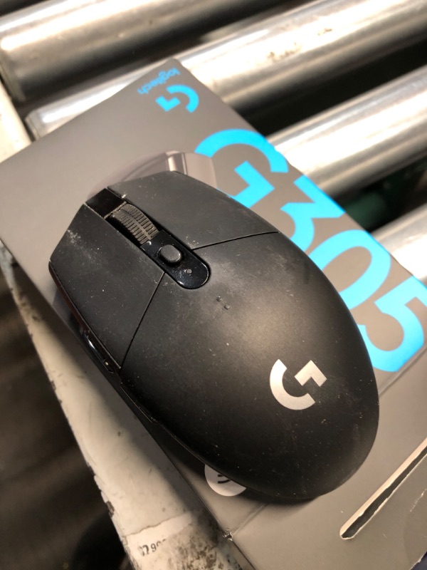 Photo 1 of Logitech G305 LIGHTSPEED Wireless Gaming Mouse, Hero 12K Sensor, 12,000 DPI, Lightweight, 6 Programmable Buttons, 250h Battery Life, On-Board Memory, PC/Mac - Black