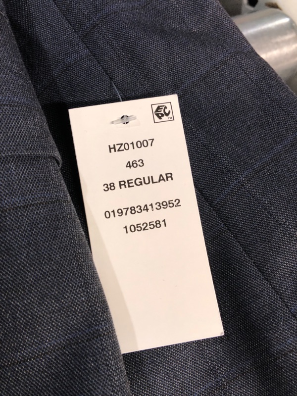 Photo 1 of **SEE NOTES** J.M. Haggar Men's Premium Stretch Classic Fit Solid Suit Separates-Pants, Blue Heather Windowpane Print-Jacket, 38R