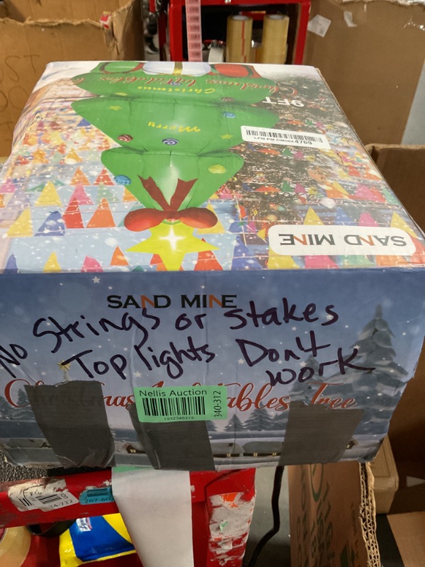 Photo 1 of SAND MINE 9ft Christmas Inflatables Tree, Christmas Inflatables Blow Up Yard Decoration, Blow Up Christmas Tree with Giftbox for Indoor Outdoor Yard Garden Christmas Decoration