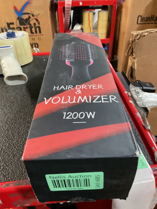 Photo 2 of (POWER TESTED) Dual Voltage Hair Dryer Brush with Negative Ion Anti-frizz Styler - Hot Air Volumizer for 110V-120V/220V-240V European and Travel Use