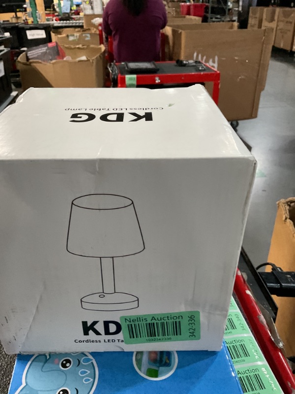 View 2 of KDG Modern Cordless Small Table Lamps, Outdoor Portable Shower Waterproof LED Dimmable Desk Lamp, 5000mAh Rechargeable Battery Operated Lighting for Restaurant, Bedroom, Bathroom, Night Light (White)