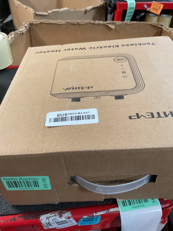 Photo 1 of **DOES NOT COME WITH A PLUG** WINTEMP Tankless Water Heater Electric 3.5KW 120V, Designed to Provide Hot Water on Demand Without the Need for a Storage Tank, Use a Self - Adjusting Rotatable Digital Display Silver ETL