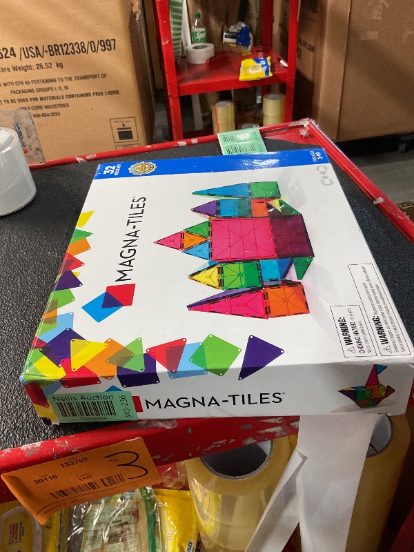 View 2 of MAGNA-TILES Classic 32-Piece Magnetic Construction Set, The ORIGINAL Magnetic Building Brand