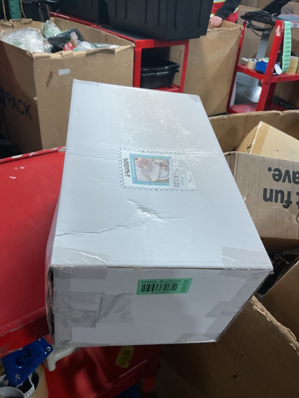 Photo 1 of ***NON REFUNDABLE, PARTS ONLY*** LUODA MirthMood 350PCS White Disposable Plates, Round Solid Color Disposable Plates for Party, including 50 Dinner Plates,50 Dessert Plates,50 White Silverware,50 Napkins and 50 16OZ Cups
