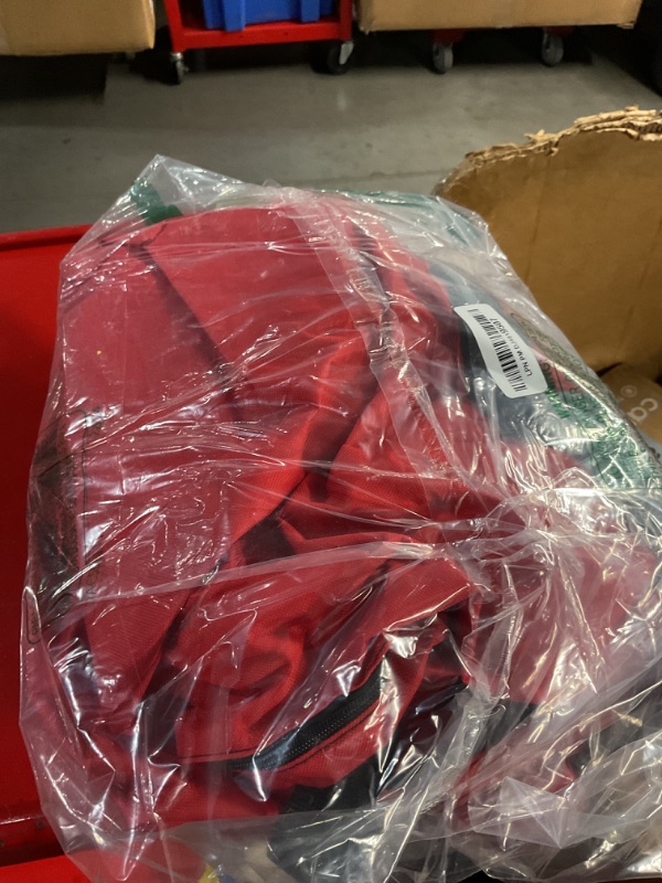 Photo 1 of FUHSY Red Christmas Tree Storage Bag Fits Up to 7.5 ft Trees Large Christmas Tree Bag Heavy Duty 600D Oxford Fabric Christmas Tree Storage Box with Reinforced Handles Zipper Storage Container