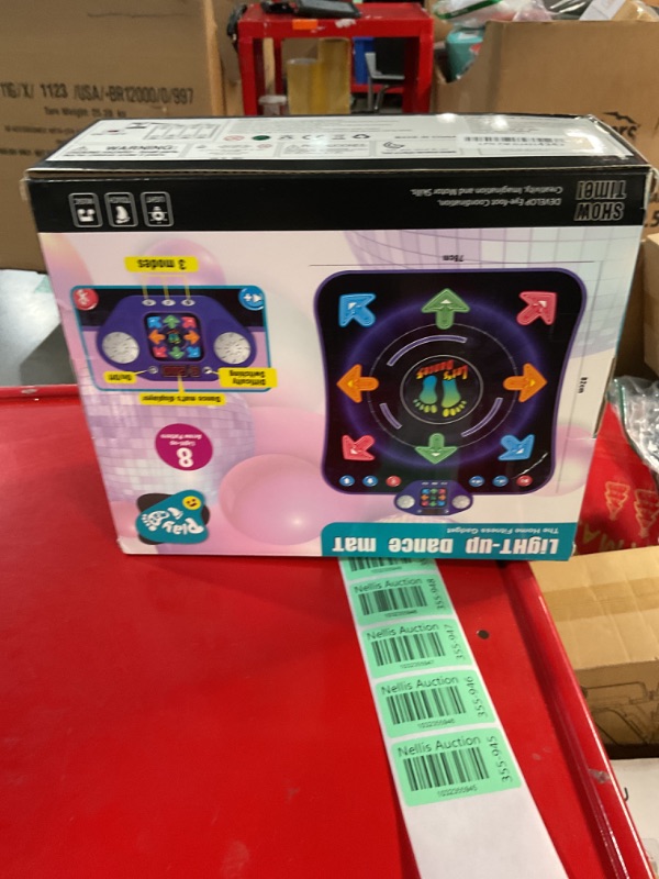 Photo 2 of (MISSING POWER CORD) Dance Mat Toys for 3-12 Year Old Girls & Boys, Dance Mats with Light Up 8-Buttons & Wireless Bluetooth, Music Dance Toy with 5 Modes Game, Birthday Xmas Gifts for 3 4 5 6 7 8 9 10+ Year Old Girls Boys