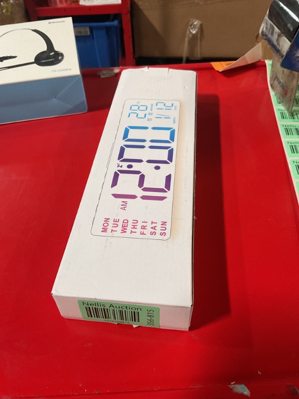 Photo 1 of JALL 10.5'' Large Digital Wall Clock with Remote Control, Dual Alarm with Big LED Screen Dispaly, 8 RGB Colors, Auto DST, Temperature for Living Room, Bedroom, Decor, Gift for Elderly