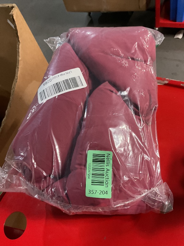 Photo 2 of (BAGGED) Huzi Infinity Pillow - Travel Neck Pillow - Versatile Soft 360 Support Scarf - Machine Washable - Home Travel Flight Road Trips (Burgundy)