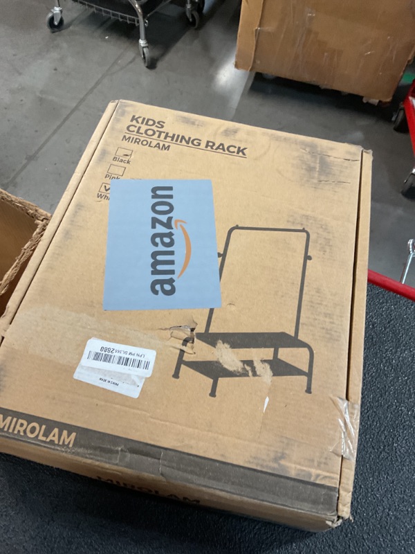 Photo 1 of Kids Clothing Rack - Kids Dress Up Clothes Storage Racks - Baby Toddler Closet - Freestanding Coat Rack with 2 Fabric Shelves - Small Kids Costume Wardrobe - Garment Rack for Hanging Clothes Organizer